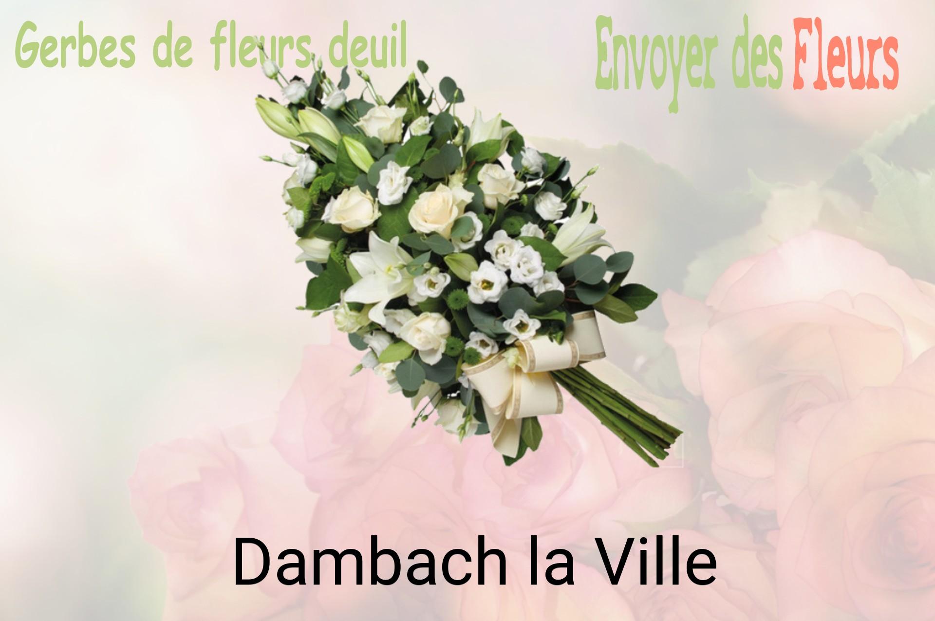 Gerbe de fleurs de deuil livrée à Dambach-la-Ville